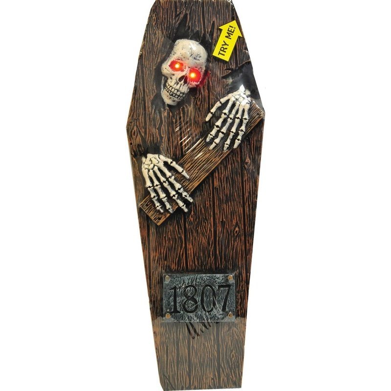 27" Lu Peeping Skeleton Coffin - Jokers Costume Mega Store