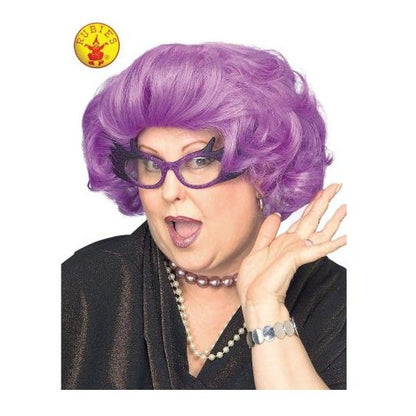 THE DAME PURPLE WIG - ADULT-Wigs-Jokers Costume Mega Store