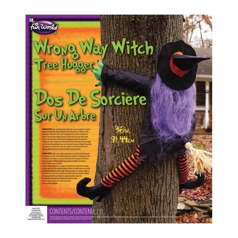 36" Wrong Way Witch Tree Hugger - Jokers Costume Mega Store