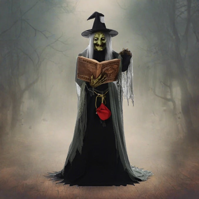 5' Animated Spell Speaking Witch - Jokers Costume Mega Store