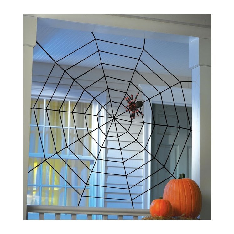 5' Black Widow Rope Spider Web - Jokers Costume Mega Store
