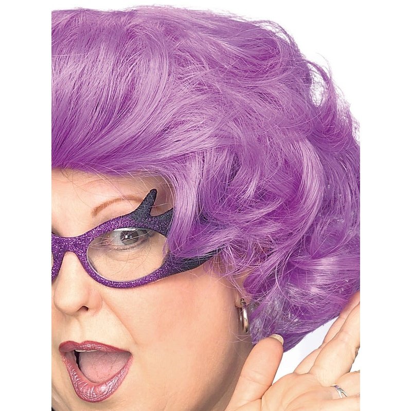 THE DAME PURPLE WIG - ADULT-Wigs-Jokers Costume Mega Store