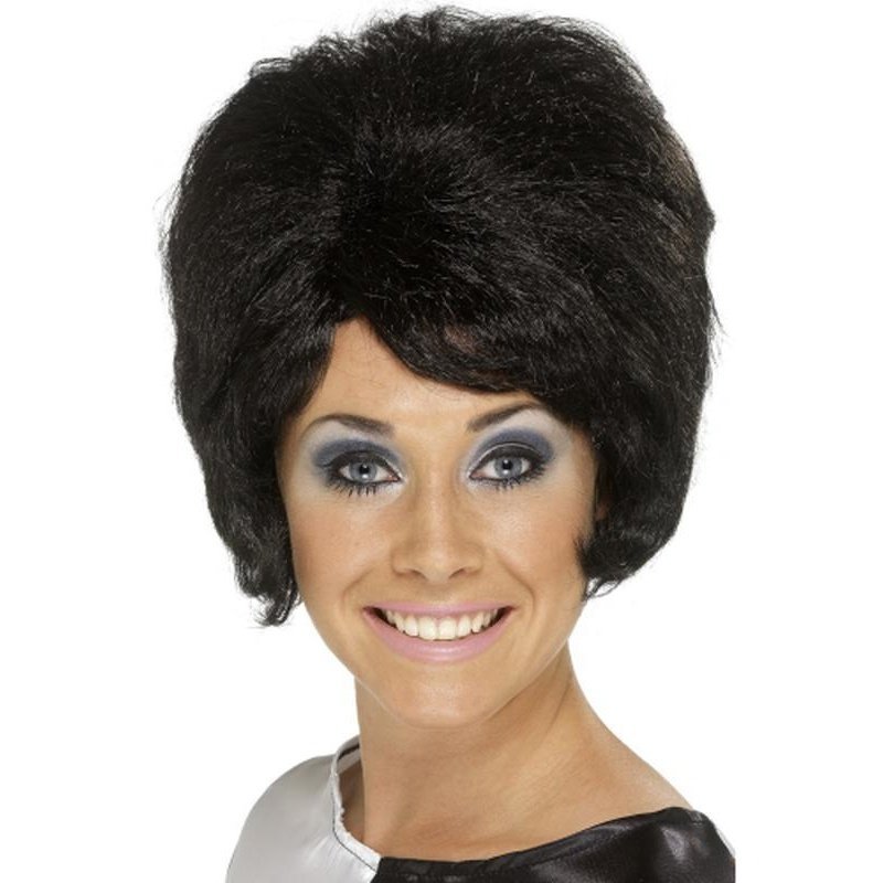 60s Beehive Wig - Black - Jokers Costume Mega Store