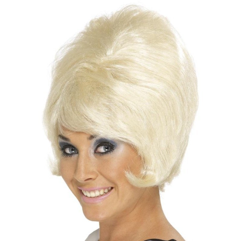 60s Beehive Wig Blonde Retro Short Sassy Iconic Look