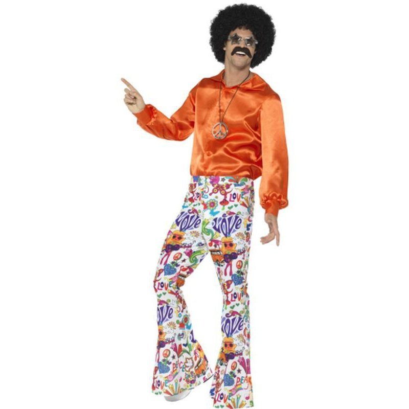 60s Groovy Flared Trousers, Mens - Jokers Costume Mega Store