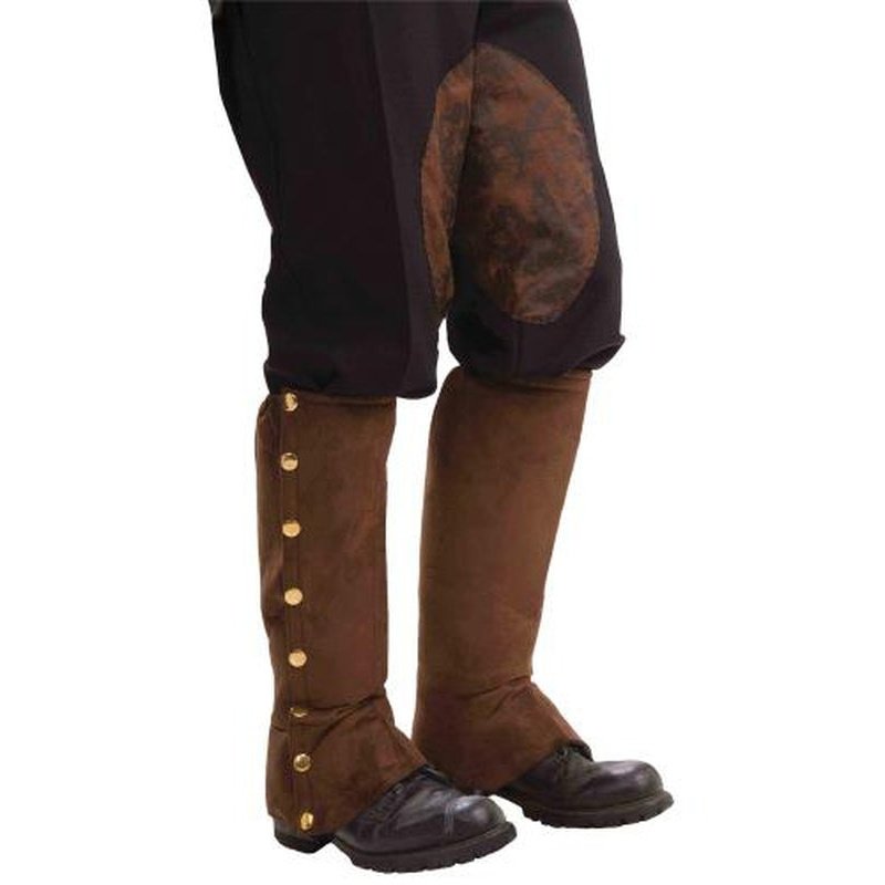 STEAMPUNK SPATS BROWN-Legwear-Jokers Costume Mega Store