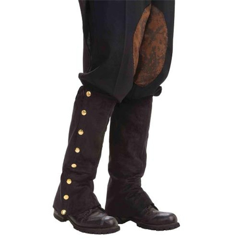 STEAMPUNK SPATS BLACK-Legwear-Jokers Costume Mega Store