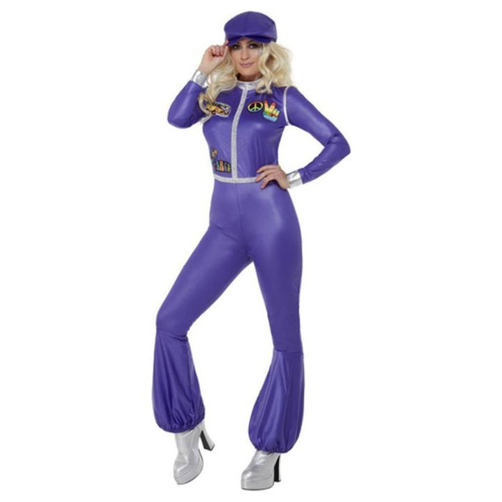 70s Dancing Queen Costume, Purple - Jokers Costume Mega Store