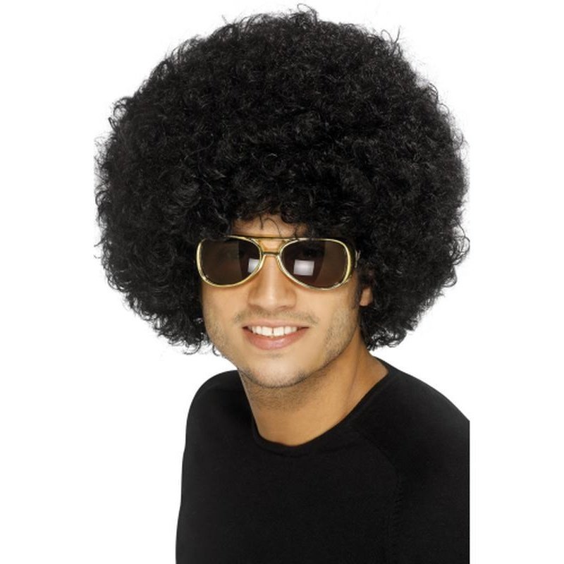 70s Funky Afro Wig - Black - Jokers Costume Mega Store