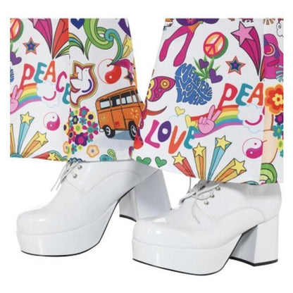 70s Mens Platform Shoes, 3 Inch Heel - Jokers Costume Mega Store