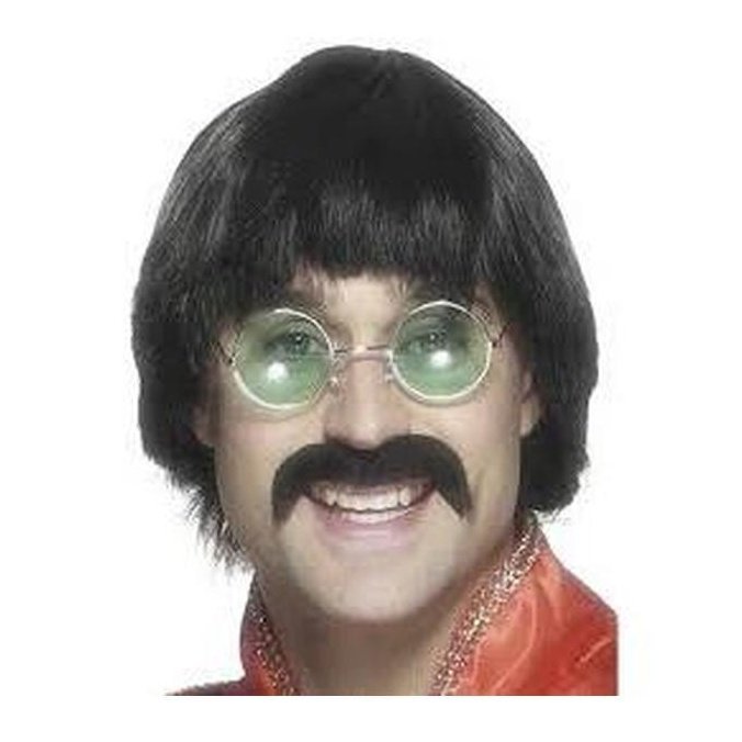 70s Mersey Wig & Tash - Jokers Costume Mega Store