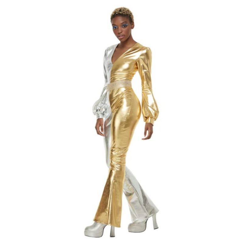 70s Super Chic Costume, Gold & Silver - Jokers Costume Mega Store