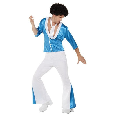 70s Super Glam Costume, Blue - Jokers Costume Mega Store