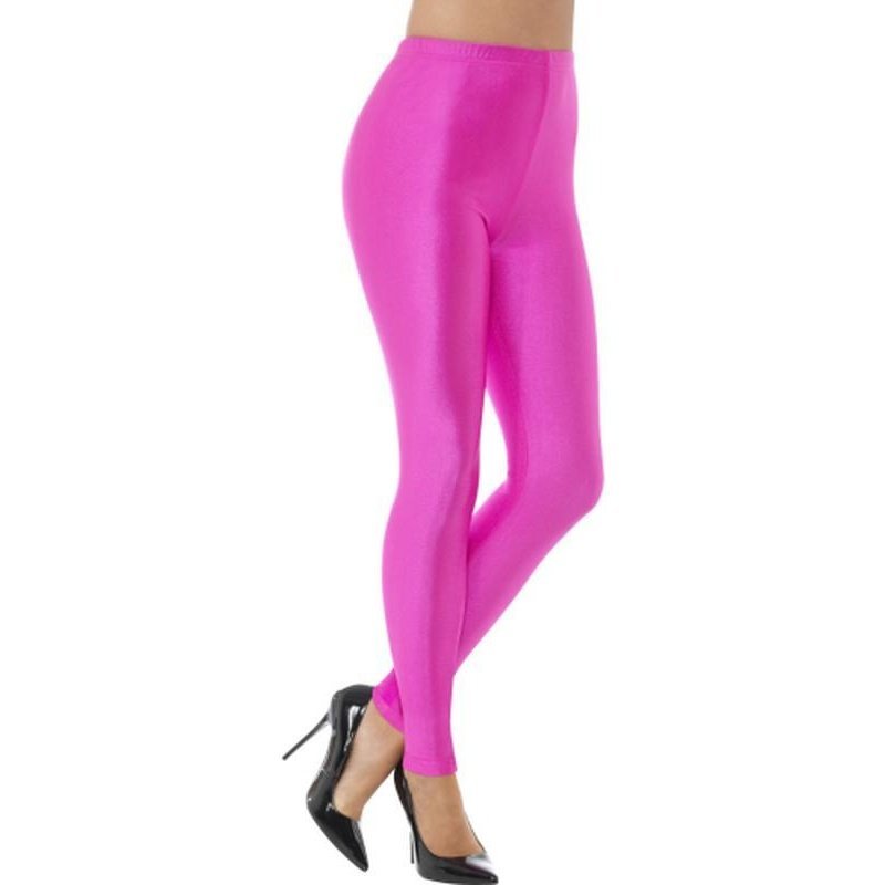 80s Disco Spandex Leggings - Neon Pink - Jokers Costume Mega Store
