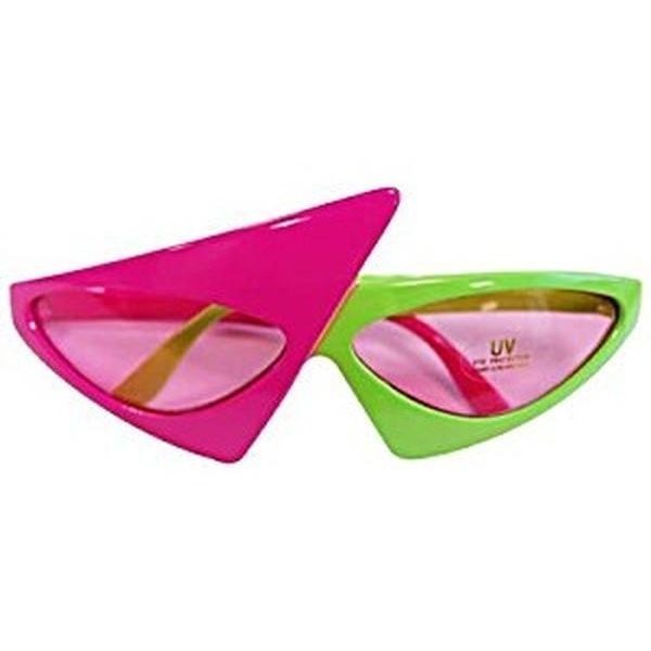 80'S Rocker Glasses - Pink / Green - Jokers Costume Mega Store