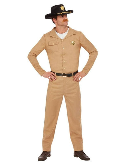 80s Sheriff Costume, Beige - Jokers Costume Mega Store