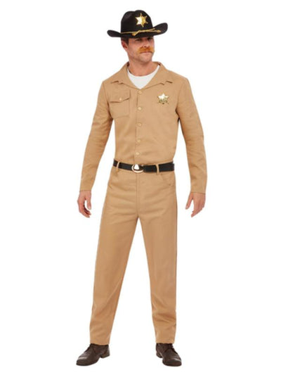 80s Sheriff Costume, Beige - Jokers Costume Mega Store