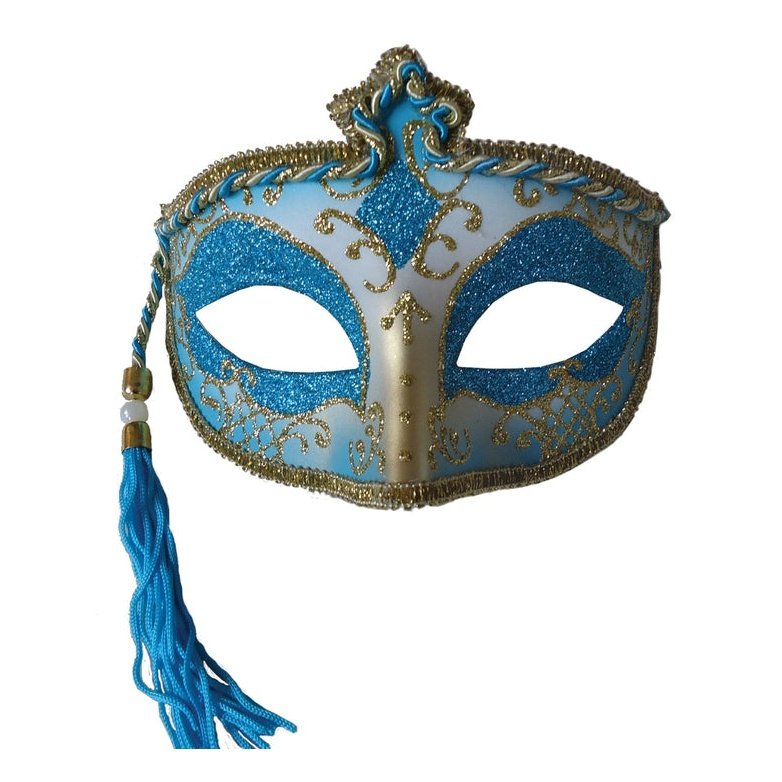 Women's Tasseled Mardi Gras Mask.