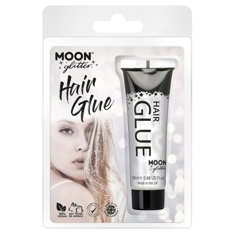 Moon Glitter Hair Glue, Clear.