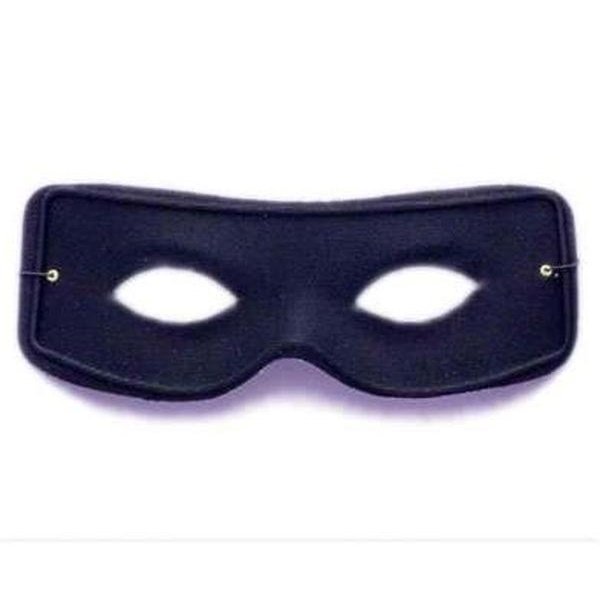 Adults Costume Accessory Black Eye Mask Zorro Lone Ranger - Jokers Costume Mega Store