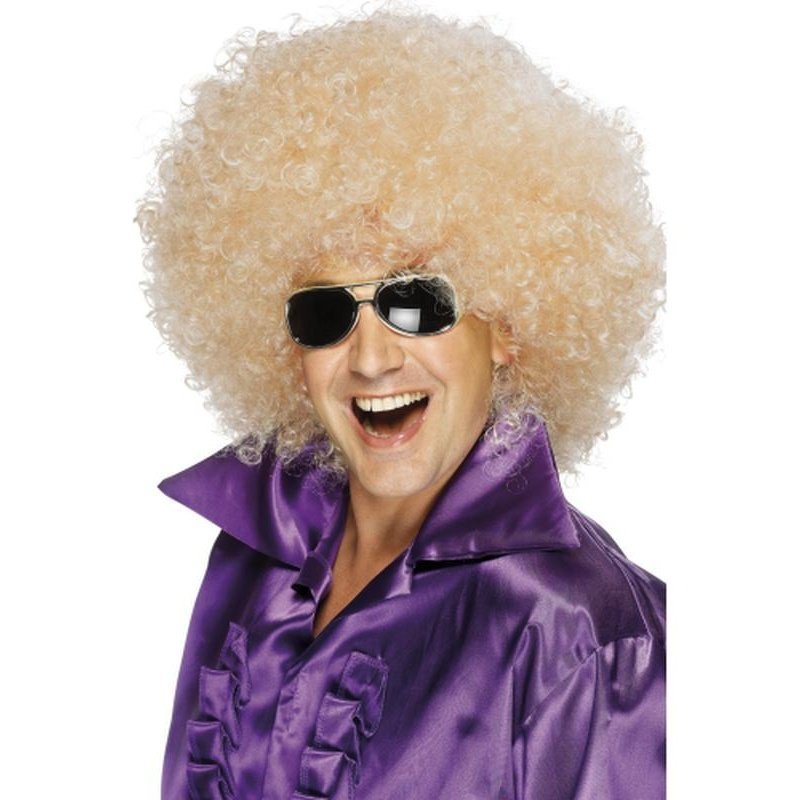 Afro Wig, Mega-Huge - Blonde - Jokers Costume Mega Store