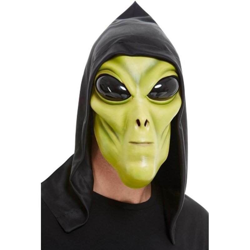 Alien Latex Mask, Green - Jokers Costume Mega Store