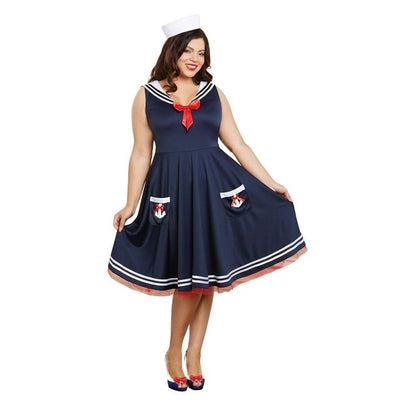 All Aboard Retro 1940's Sailor Costume Plus - Jokers Costume Mega Store