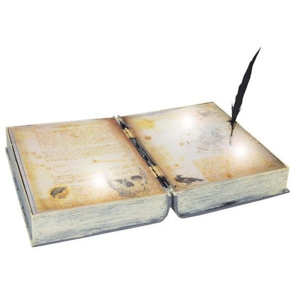 Animated Spell Book w/Feather-Halloween Props and Decorations-Jokers Costume Mega Store