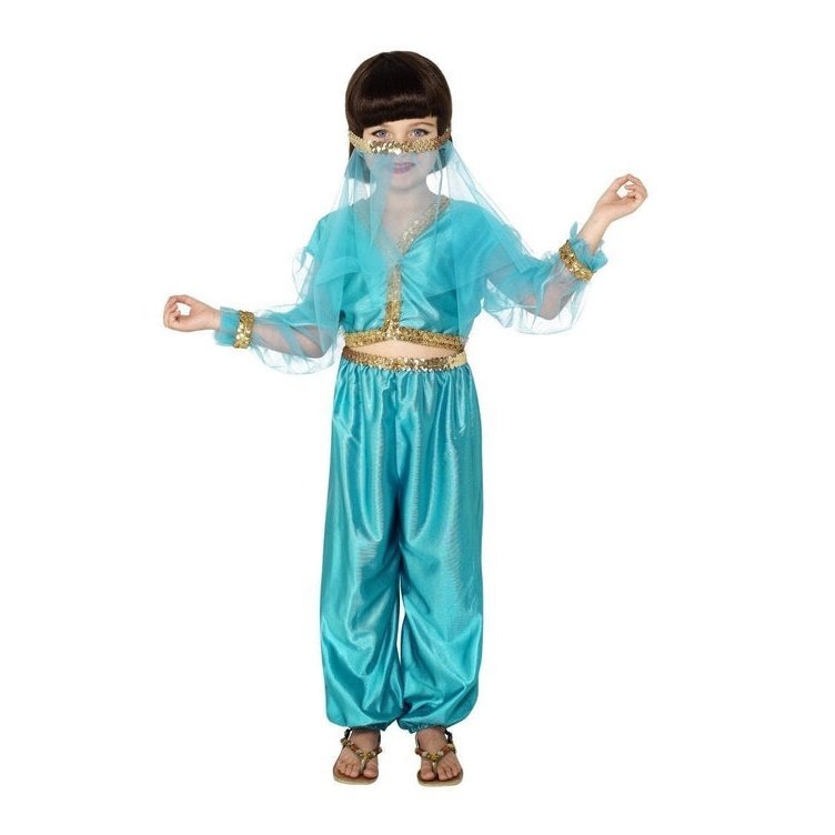 Arabian Princess Costume, Blue, includes Trousers, Top & Headpiece - Jokers Costume Mega Store