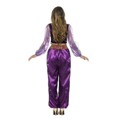 Arabian Princess Costume, Purple, with Trousers, Top & Face Veil - Jokers Costume Mega Store