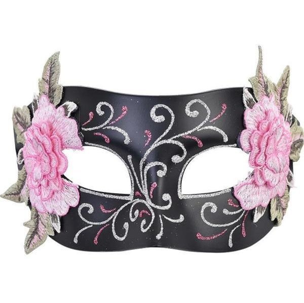 Aria Black And Pink Eye Mask - Jokers Costume Mega Store