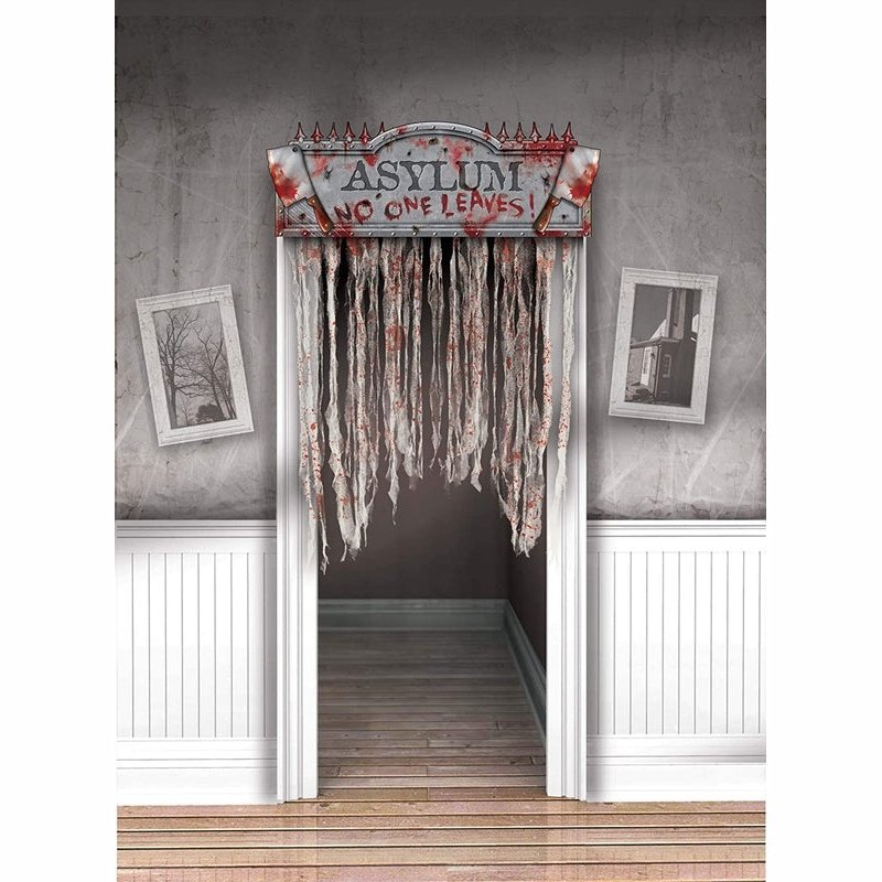 Asylum Bloody Doorway Curtain - Jokers Costume Mega Store