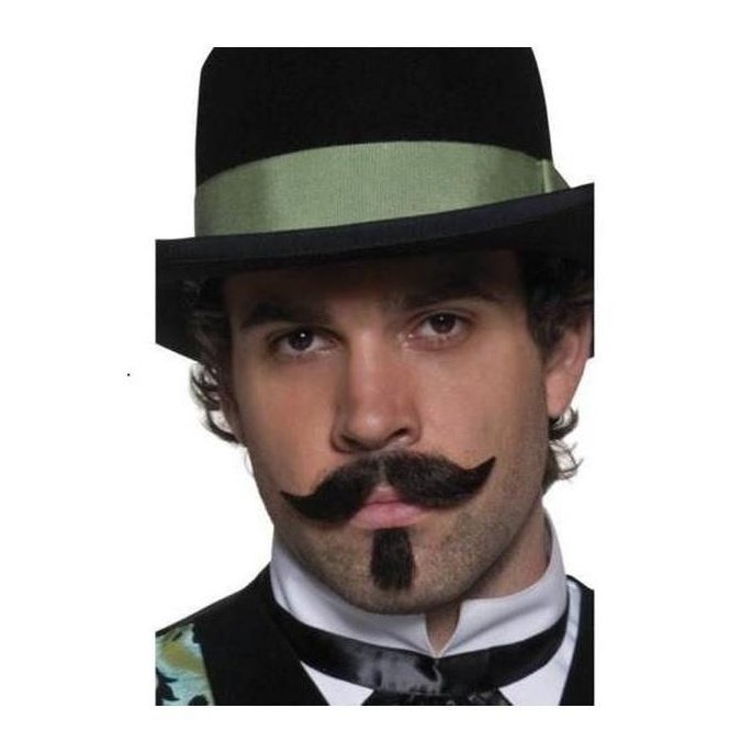 Authentic Western Gambler Moustache - Jokers Costume Mega Store