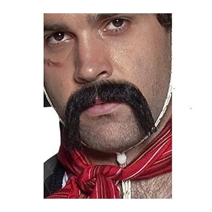 Authentic Western Mexican Handlebar Moustache - Jokers Costume Mega Store