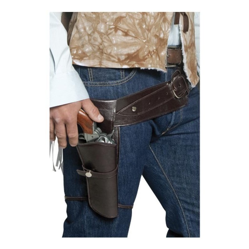 Authentic Western Wandering Gunman Belt & Holster - Jokers Costume Mega Store