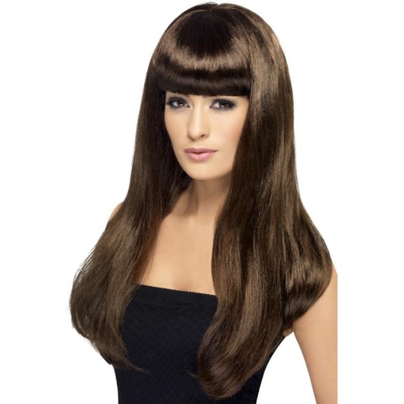 Babelicious Wig - Brown, Long - Jokers Costume Mega Store