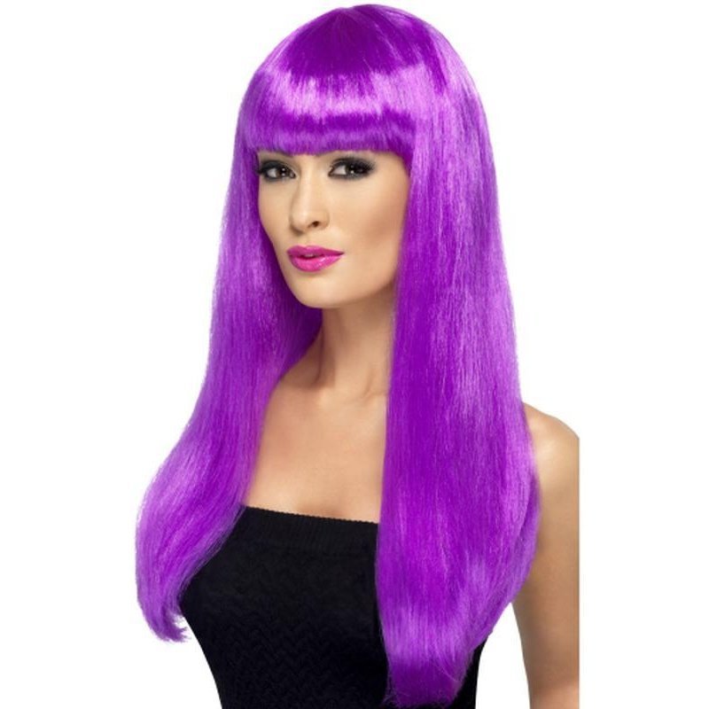 Babelicious Wig - Purple, Long - Jokers Costume Mega Store