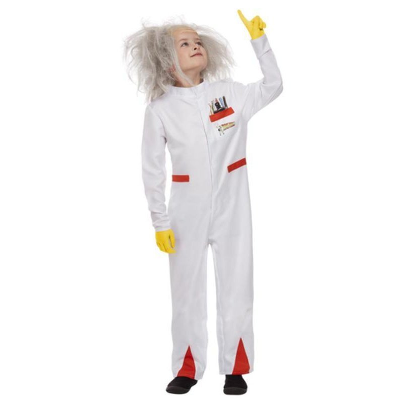 Back To The Future Doc Costume, Child, White - Jokers Costume Mega Store