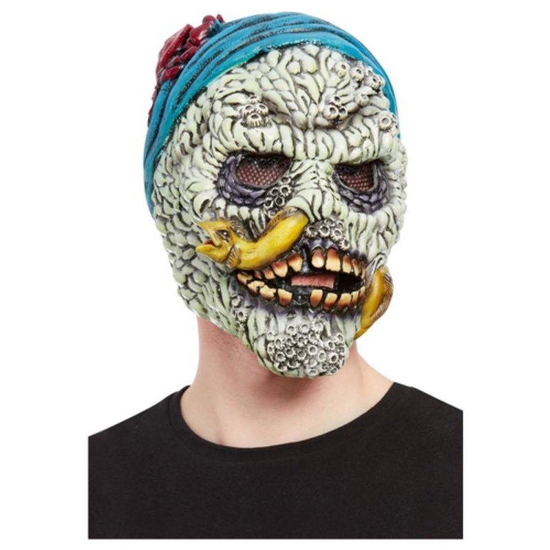 Barnacle Skull Pirate Overhead Mask, Latex - Jokers Costume Mega Store