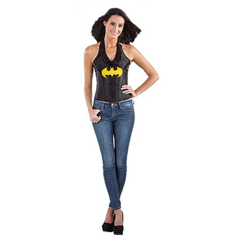 Batgirl Leather Look Corset Size L - Jokers Costume Mega Store