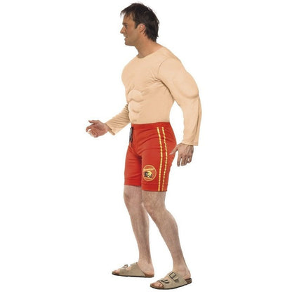 Baywatch Lifeguard Costume with Muscle Chest - Jokers Costume Mega Store