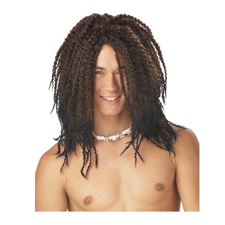 Beach Bum Wig Brown And Black - Jokers Costume Mega Store