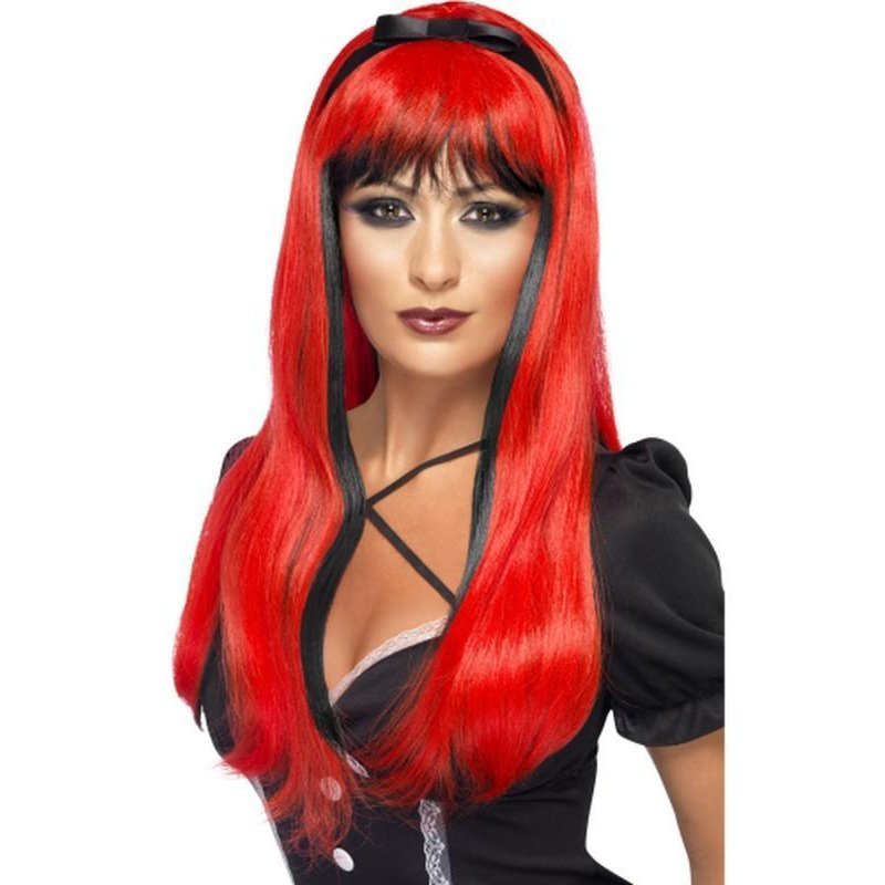 Bewitching Wig - Red & Black - Jokers Costume Mega Store