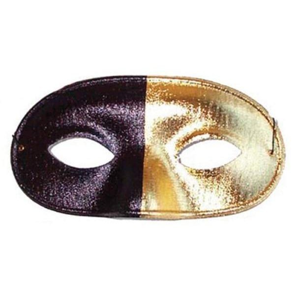 Bi Colour Eye Mask Black and Gold - Jokers Costume Mega Store