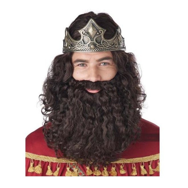 Biblical King Wig & Beard/Adult Brown - Jokers Costume Mega Store