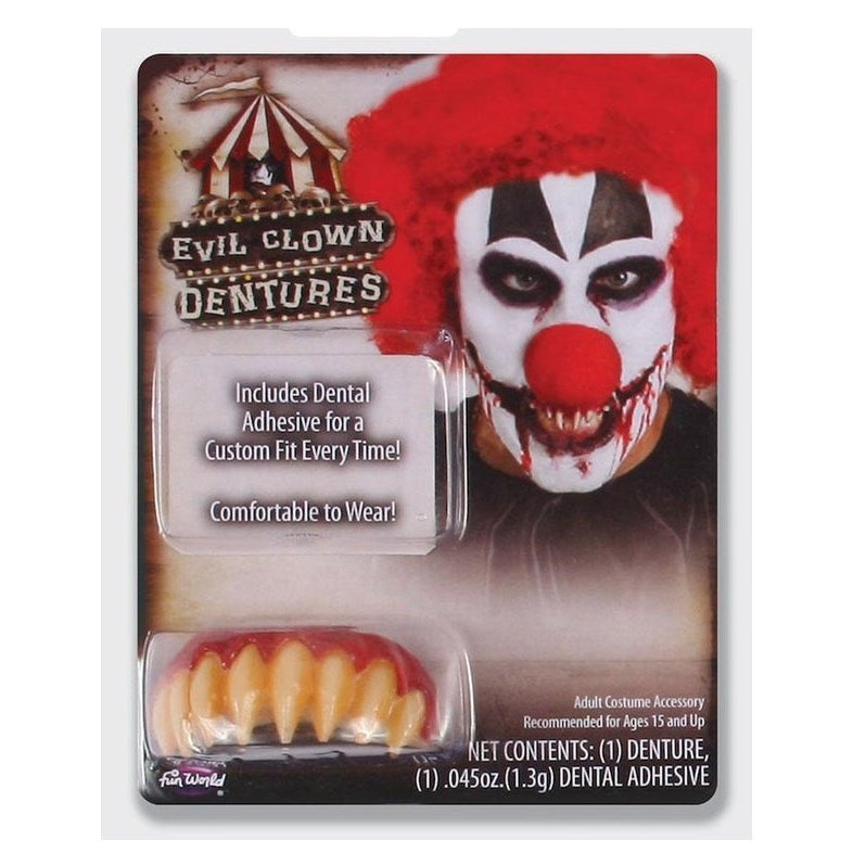 Big Bubba Dentures Killer Clown - Jokers Costume Mega Store
