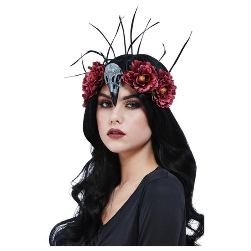 Bird Skull & Feather Headband - Jokers Costume Mega Store