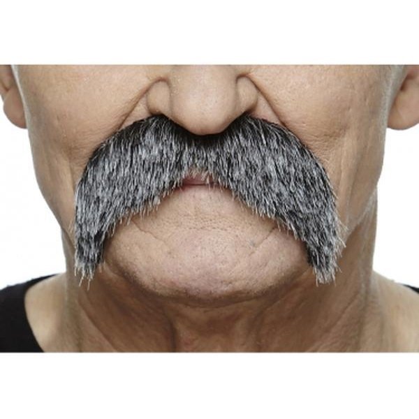 Black And Grey Wild West Moustache - Jokers Costume Mega Store