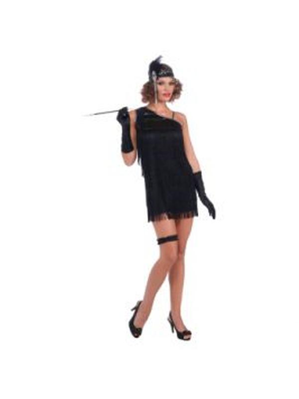 Black Diamond Dazzle Flapper Costume Size S - Jokers Costume Mega Store