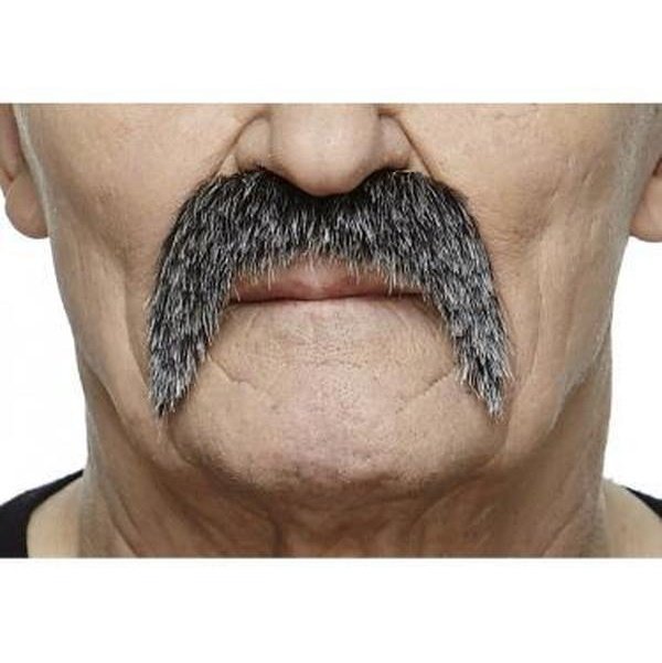 Black Grey Wild West Moustache - Jokers Costume Mega Store